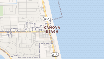 Canova Beach, Florida map