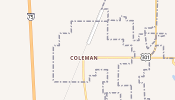 Coleman, Florida map