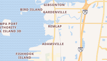 Gibsonton, Florida map