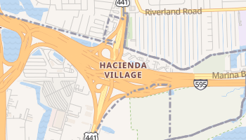 Hacienda Village, Florida map