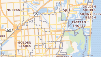 North Miami Beach, Florida map