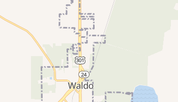 Waldo, Florida map
