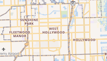West Hollywood, Florida map