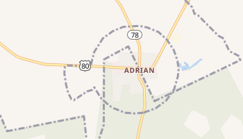 Adrian, Georgia map