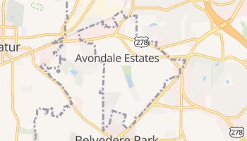 Avondale Estates, Georgia map