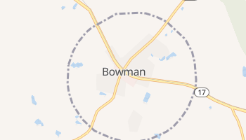 Bowman, Georgia map