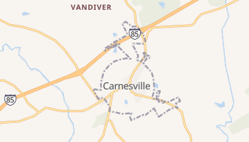Carnesville, Georgia map
