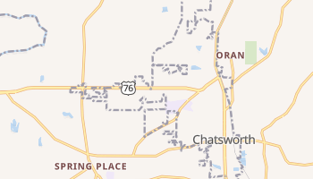 Chatsworth, Georgia map