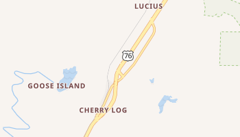 Cherry Log, Georgia map