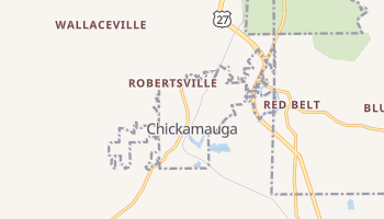 Chickamauga, Georgia map
