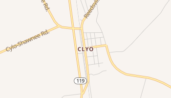 Clyo, Georgia map