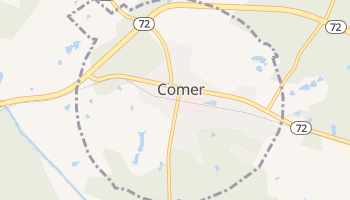 Comer, Georgia map