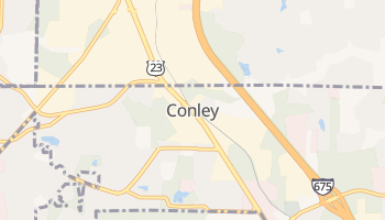 Conley, Georgia map
