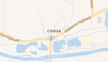 Coosa, Georgia map