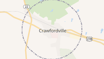 Crawfordville, Georgia map