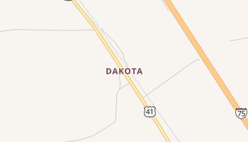 Dakota, Georgia map
