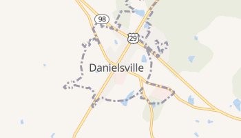 Danielsville, Georgia map