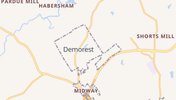 Demorest, Georgia map