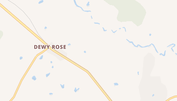 Dewy Rose, Georgia map