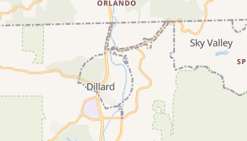 Dillard, Georgia map