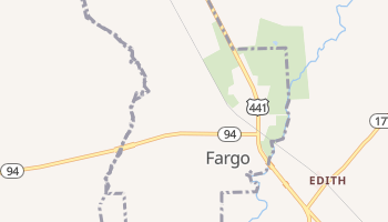 Fargo, Georgia map