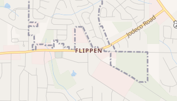 Flippen, Georgia map