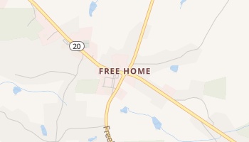Free Home, Georgia map