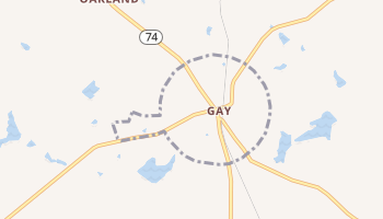 Gay, Georgia map