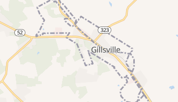 Gillsville, Georgia map