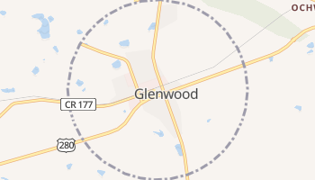 Glenwood, Georgia map