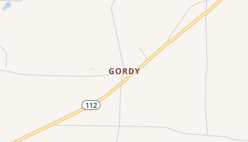 Gordy, Georgia map