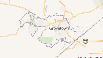 Grovetown, Georgia map