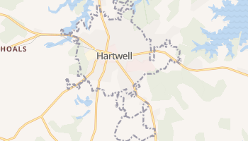Hartwell, Georgia map