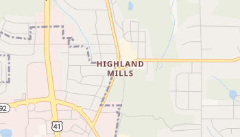 Highland Mills, Georgia map