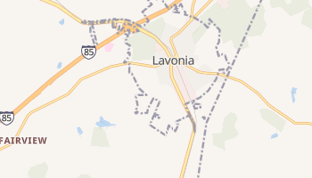 Lavonia, Georgia map