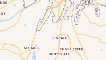 Lindale, Georgia map