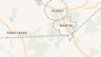 Martin, Georgia map