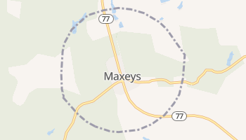 Maxeys, Georgia map