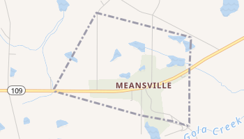 Meansville, Georgia map