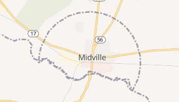 Midville, Georgia map