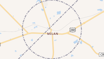Milan, Georgia map