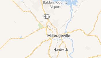 Milledgeville, Georgia map