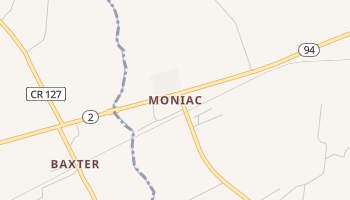 Moniac, Georgia map