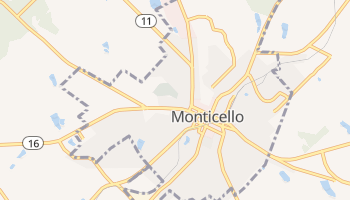 Monticello, Georgia map