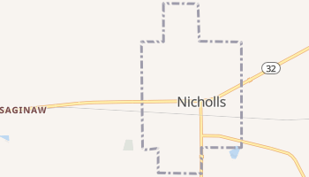 Nicholls, Georgia map
