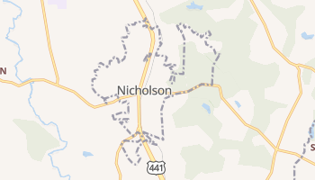 Nicholson, Georgia map