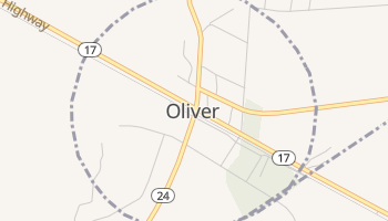 Oliver, Georgia map