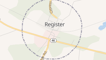Register, Georgia map