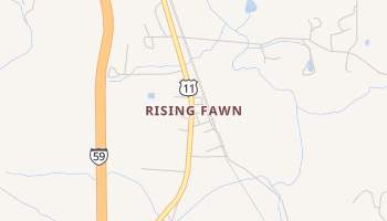 Rising Fawn, Georgia map