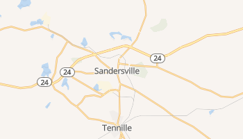 Sandersville, Georgia map